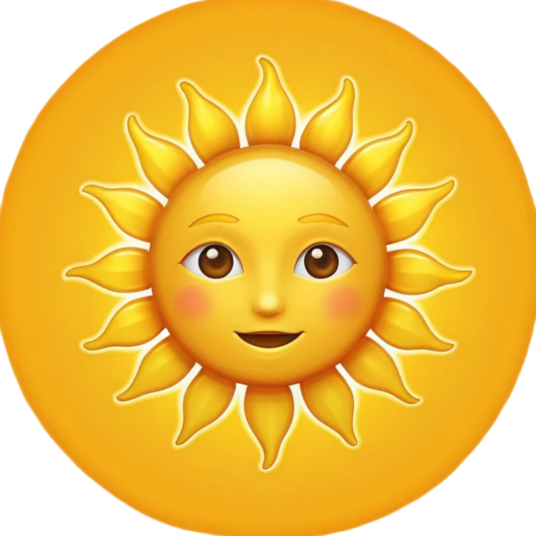 Sun, no face emoji