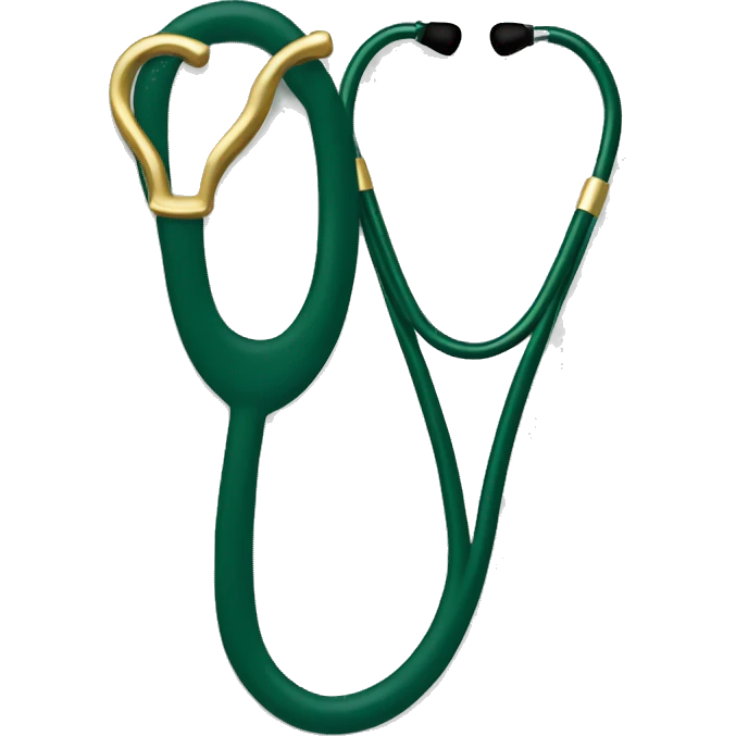 Can you do an aesthetic stethoscope in dark green with gold details emoji
