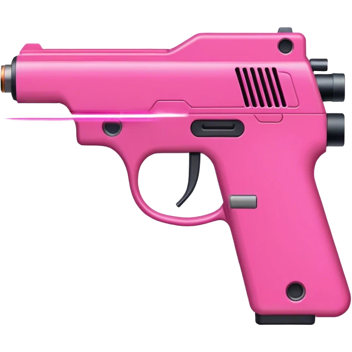 star wars like laser pink gun striking pink laser emoji