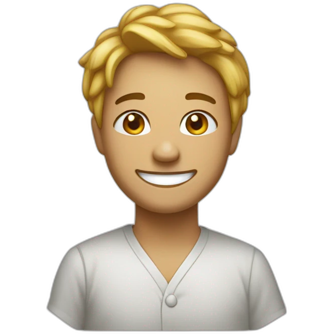 Un chinois avec un grand sourire emoji