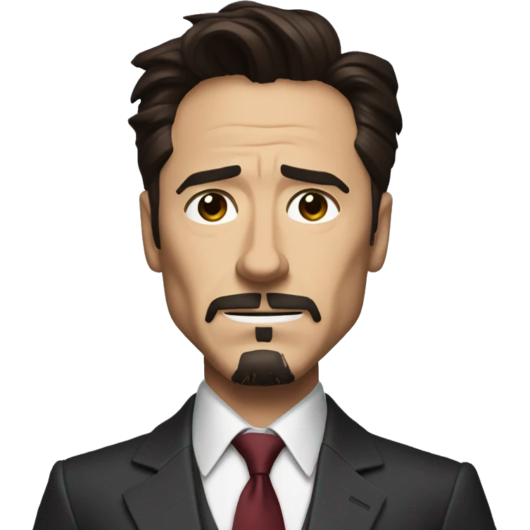 tony stark con una computadora emoji