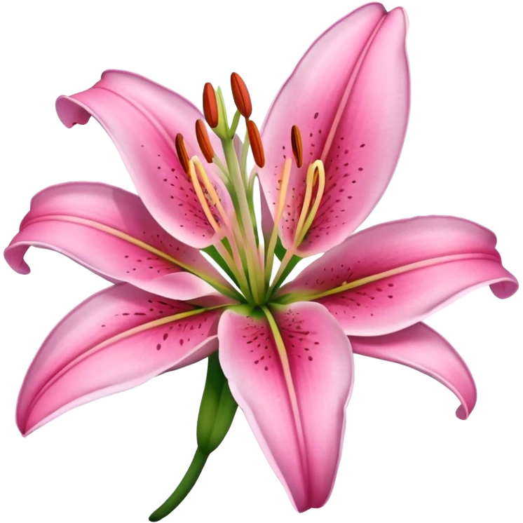 Pink lily flower emoji