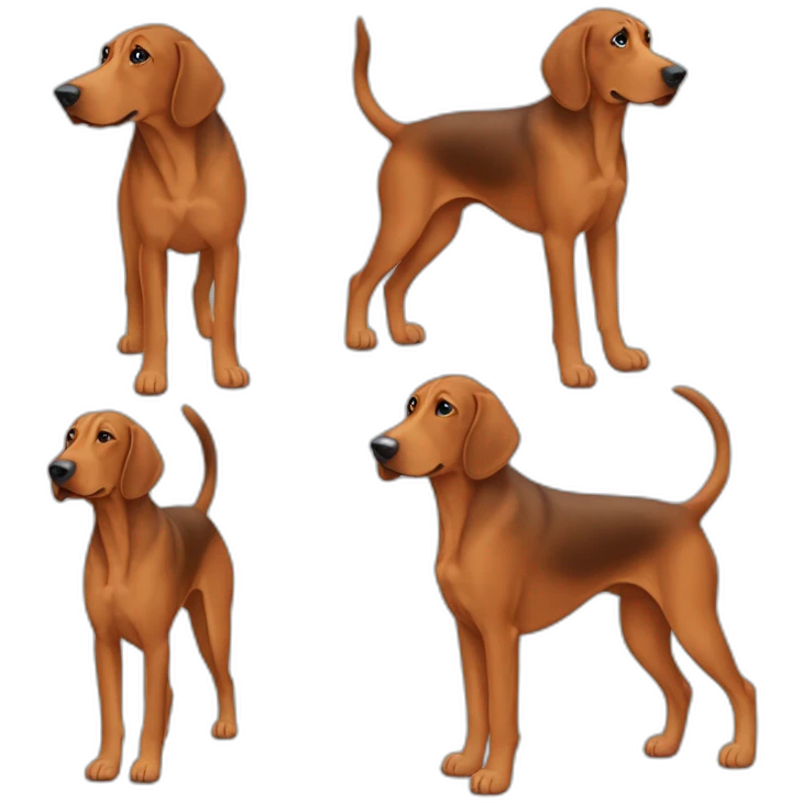 redbone coonhound shepherd mix walking emoji