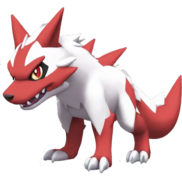 Full body cute cool Guilmon-Zoroark-Zangoose emoji