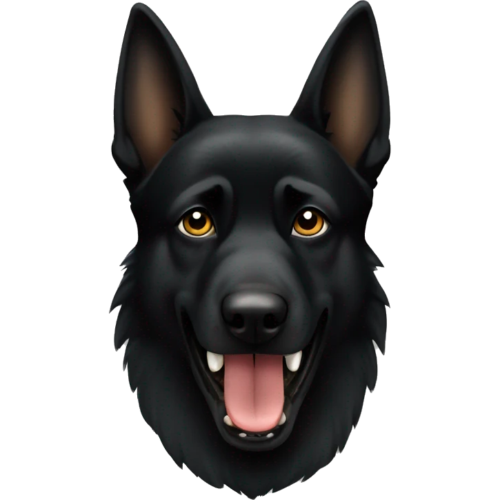 angry Black German shepherd  emoji