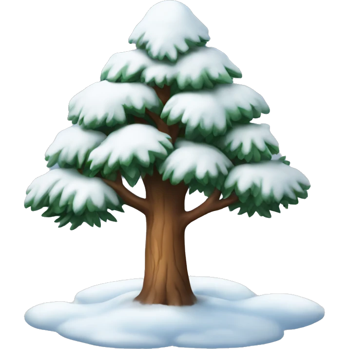 snowy pine tree emoji