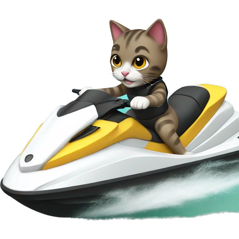 Cat on a jet ski  emoji