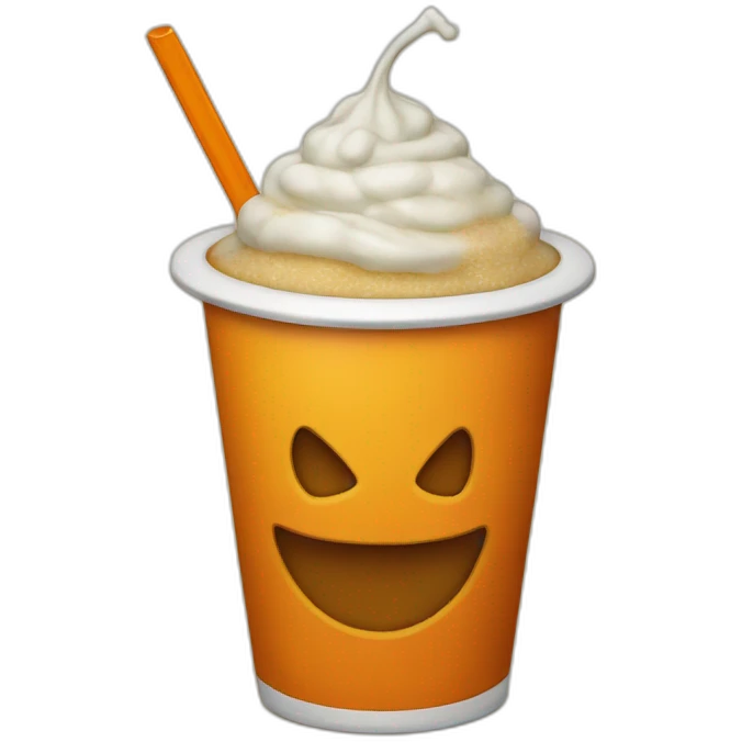 Drink in pumpkin cup emoji