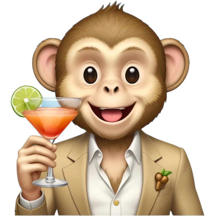 Drunk monkey emoji