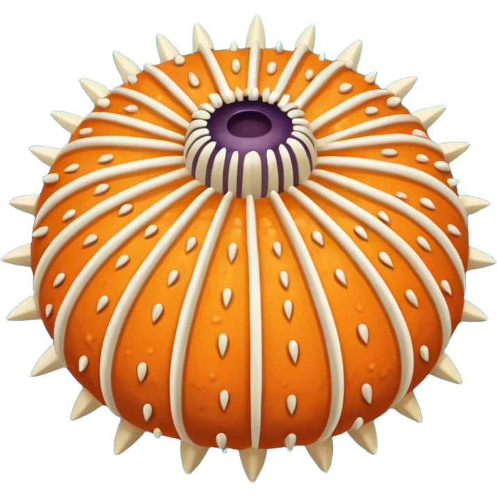 Create a opened half sea urchin emoji emoji