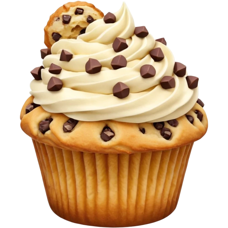 Cookie dough croissant cupcake emoji