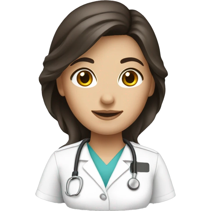 Brunette nurse emoji