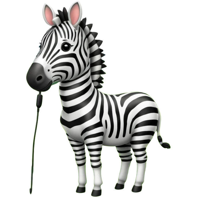 A zebra listening to music emoji