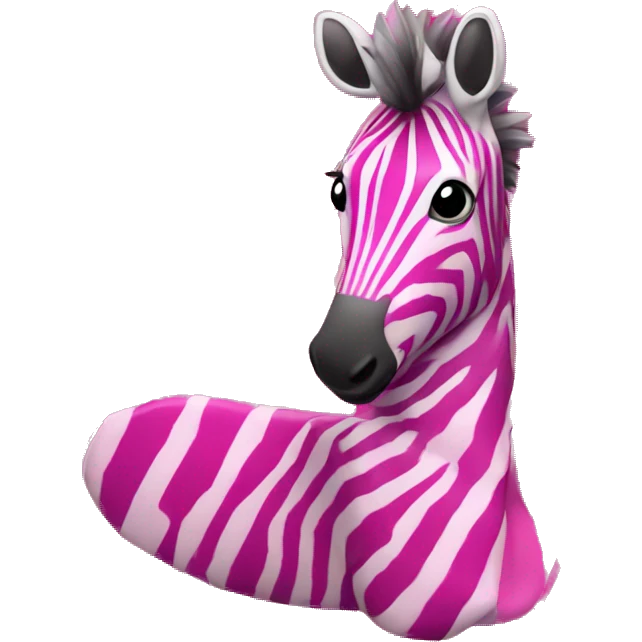 Pink fuchsia zebra emoji