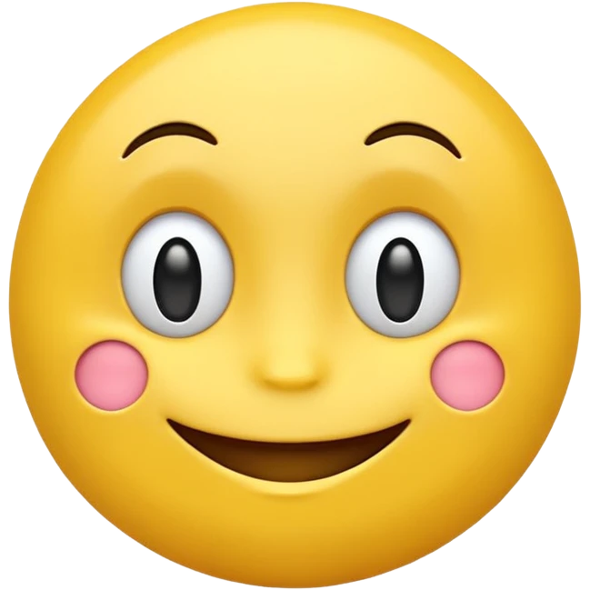 Apple-style 3D illustration of a single yellow like emoji emoji