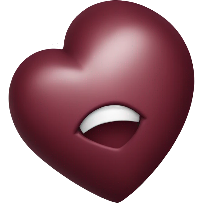 Burgundy heart emoji
