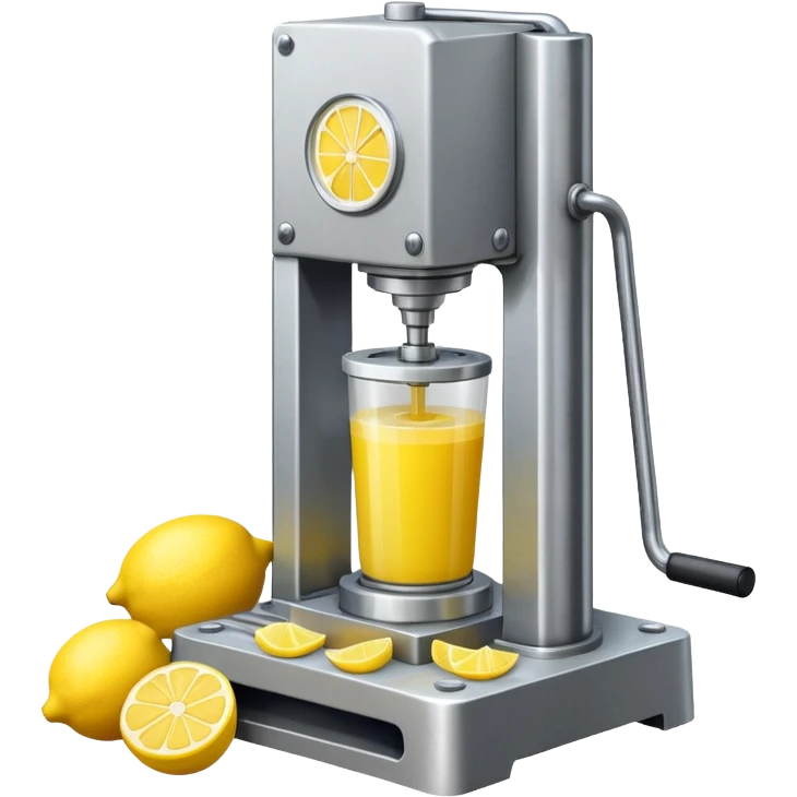 mac os icon hydraulic press machine lemon emoji