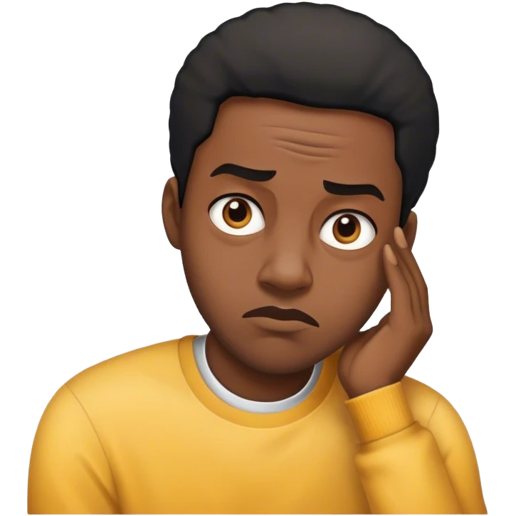 Impatiently waiting black man  emoji