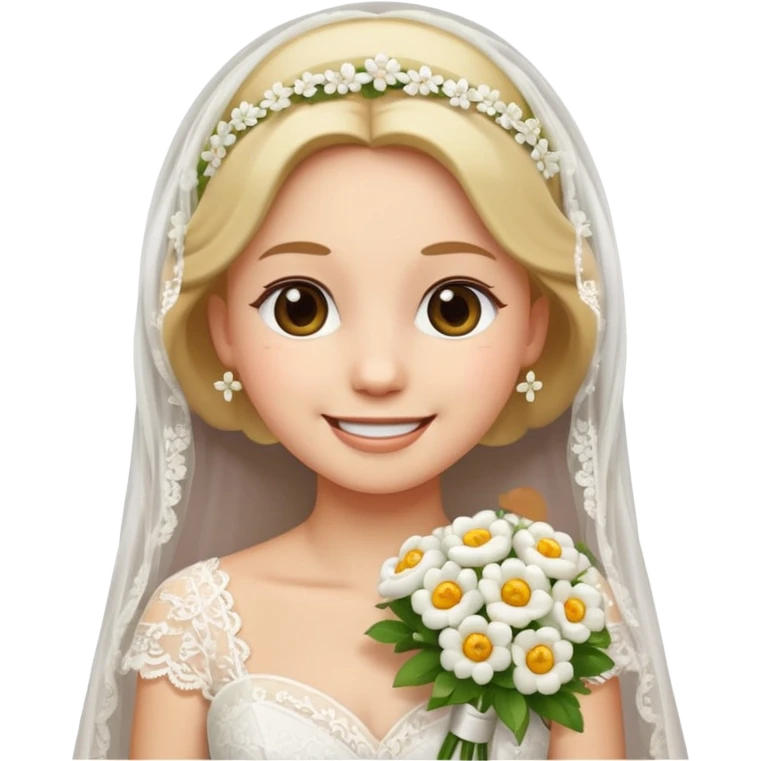 Crie emojis de noiva clean emoji
