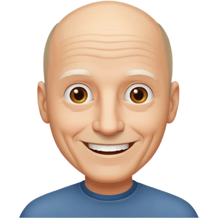Homme 60 ans presque chauve emoji