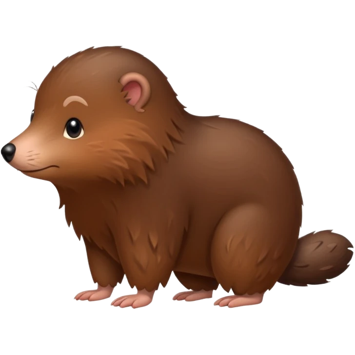 a sideways standing mole emoji