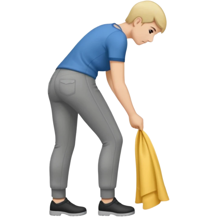 Dude wiping butt emoji