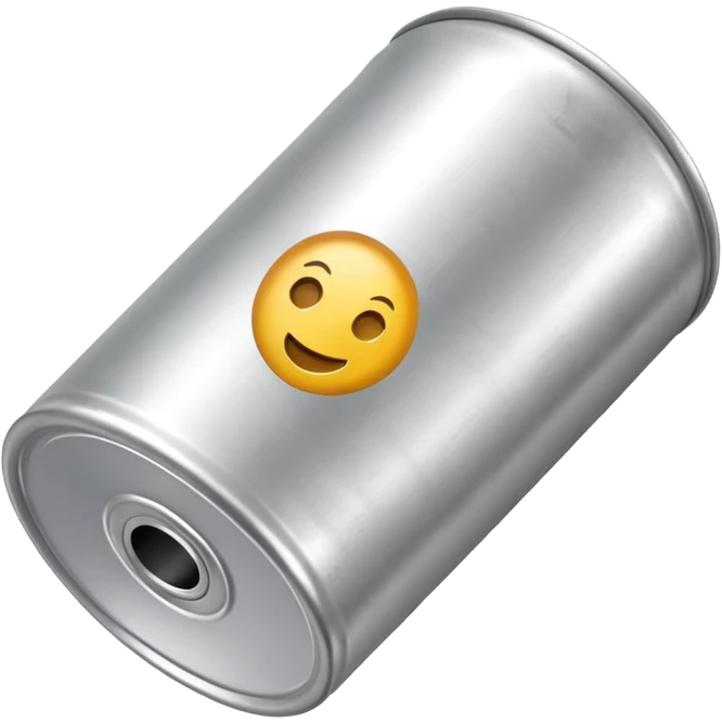 beer can laying on its side with the top facing towards the viewer, emoji style emoji