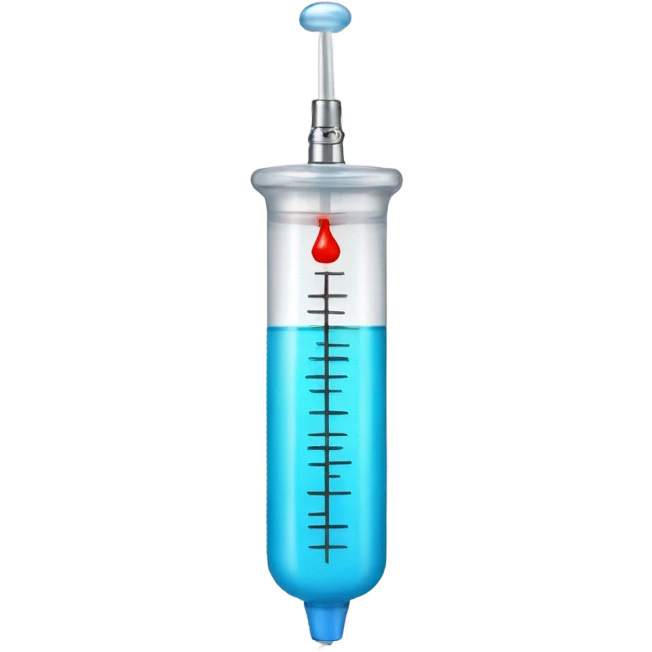 Syringe with a smiling face  emoji
