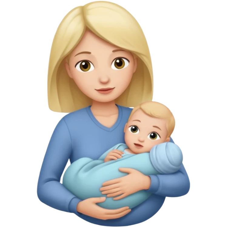 mother with one newborn baby emoji