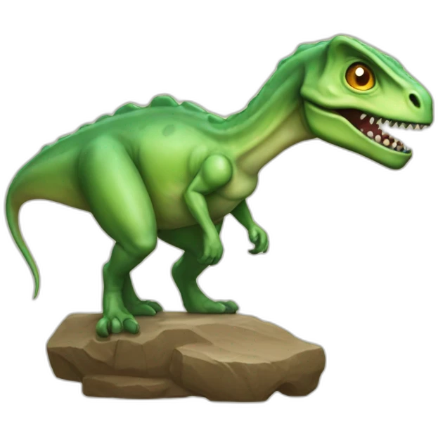 Alien sur dinosaure emoji