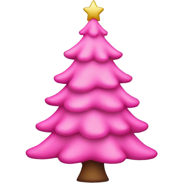 Pink Christmas tree emoji