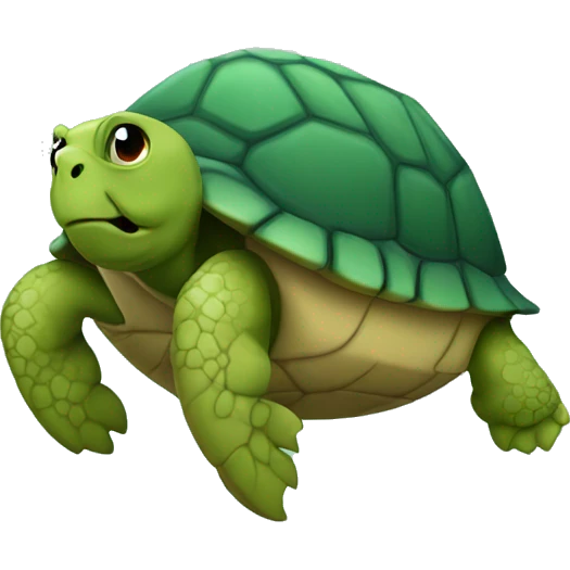 a sad upsidedown turtle emoji