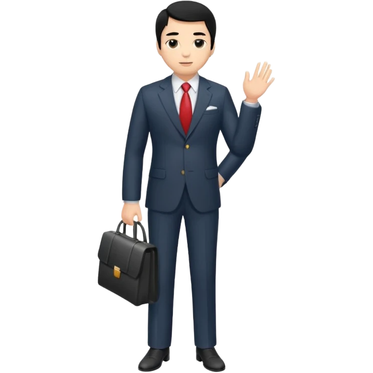 BLACK HAIR LIGHT SKIN MAN FULL BODY BOSS emoji