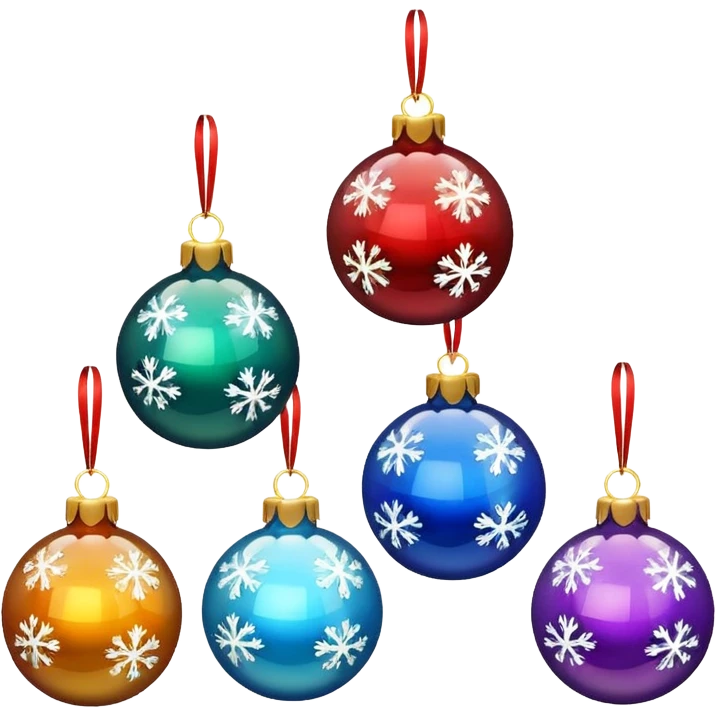 Christmas tree decorations snow emoji