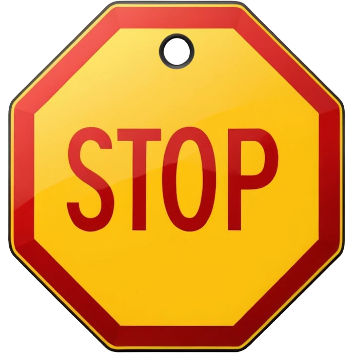 yellow stop sign emoji