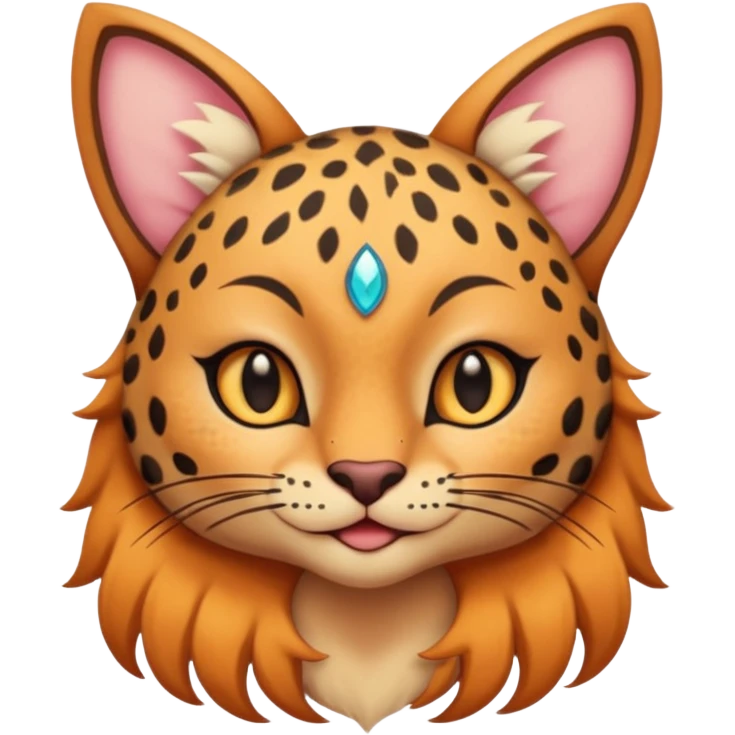 Small Fairy-like Gembond Torracat-Leopard-goddess  emoji