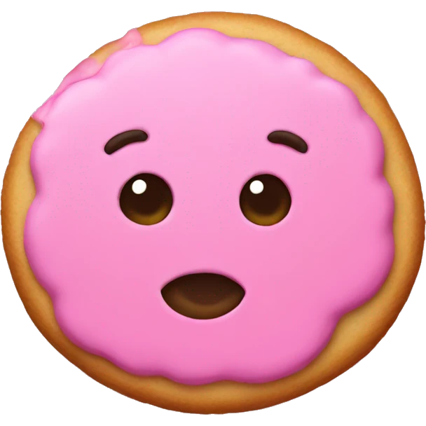 Pink cookie emoji