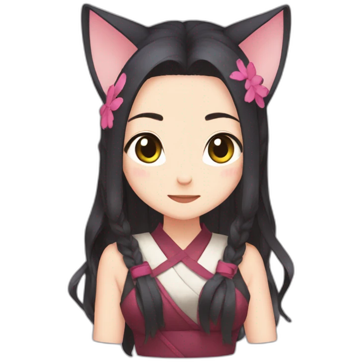 Cat nezuko emoji