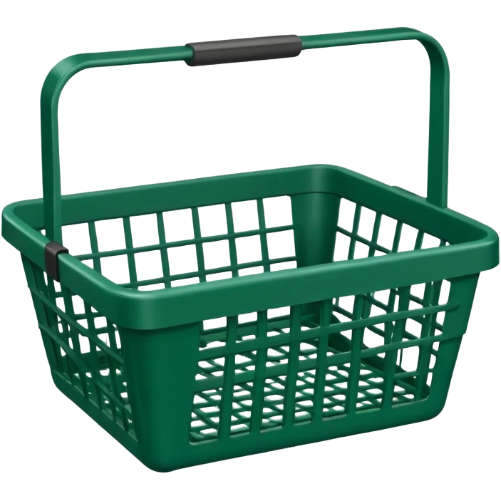 Dark green empty grocery basket emoji