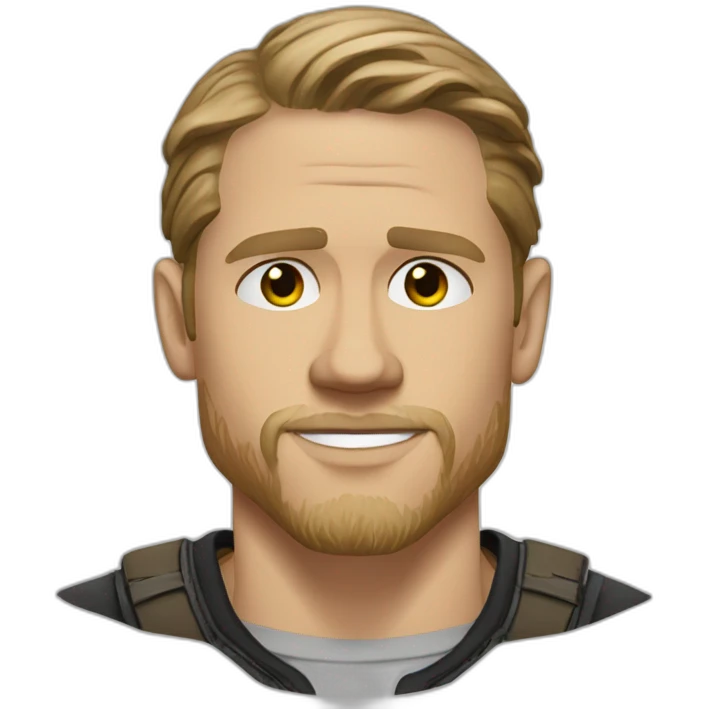 charlie hunnam cartoon wearing henley emoji