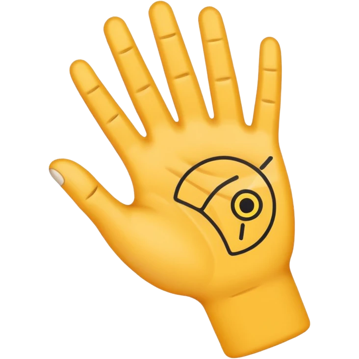simple clear hand with tracking lines or indicators emoji
