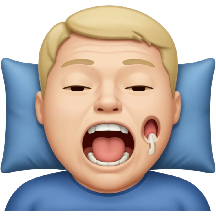 A funny person snoring Aggressively  emoji
