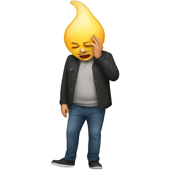 person farting emoji