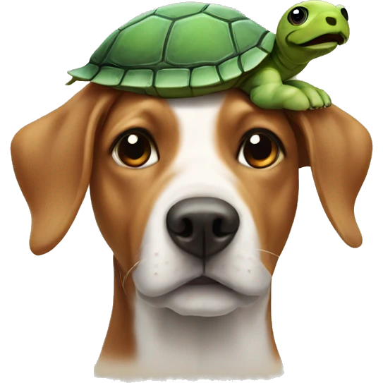 Dog with a turtle on its head emoji