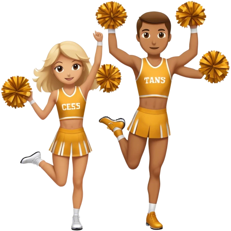 Cheerleader and track person emoji