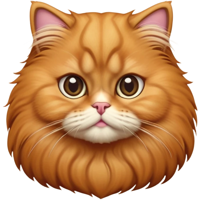 cinematic-adorable-big-eyed-fluffy-solid ginger-persian-cat-portrait-emoji,-head-tilted-playfully-with-a-sweet-expression,-fluffy-solid ginger-fur,-simplified-yet-irresistibly-cute-features-with-large,-expression, solid ginger persian cat emoji