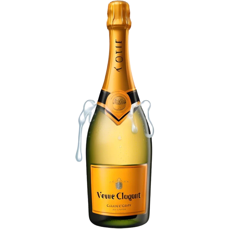 Veuve Cliquot champagne bottle  emoji