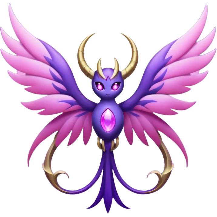 Pokemon legendary purple and pink lunala emoji