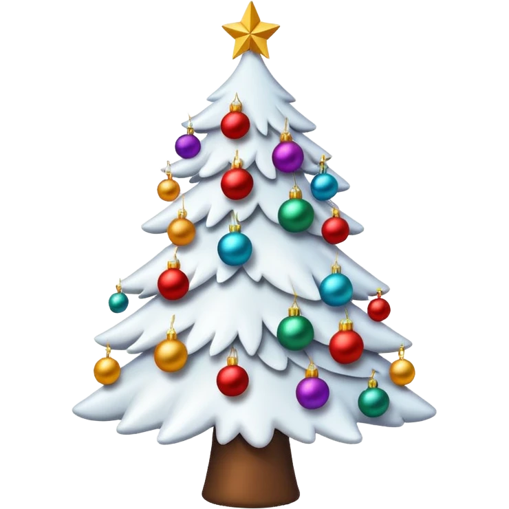   white popular christmas tree emoji