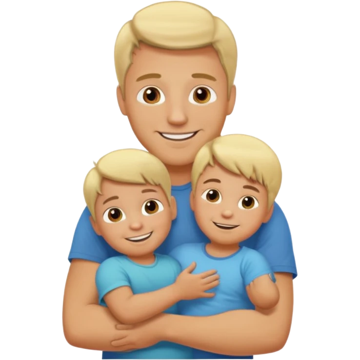 silhouette of a blond father holding a child emoji